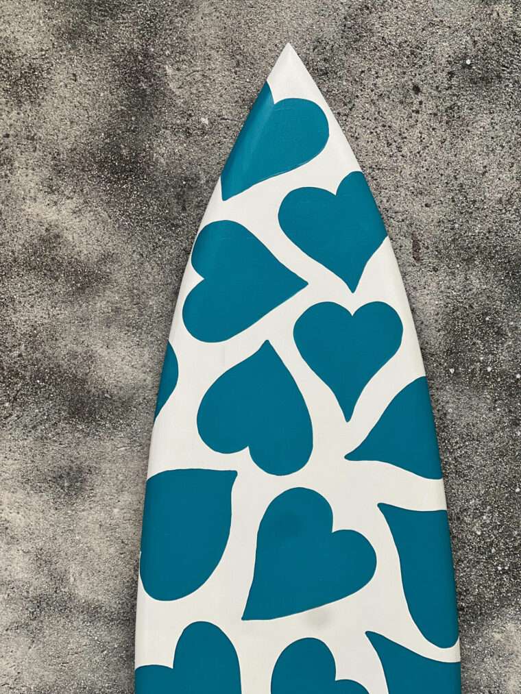 planche de surf decorative decoration murale originale tableau peinture artisanat
