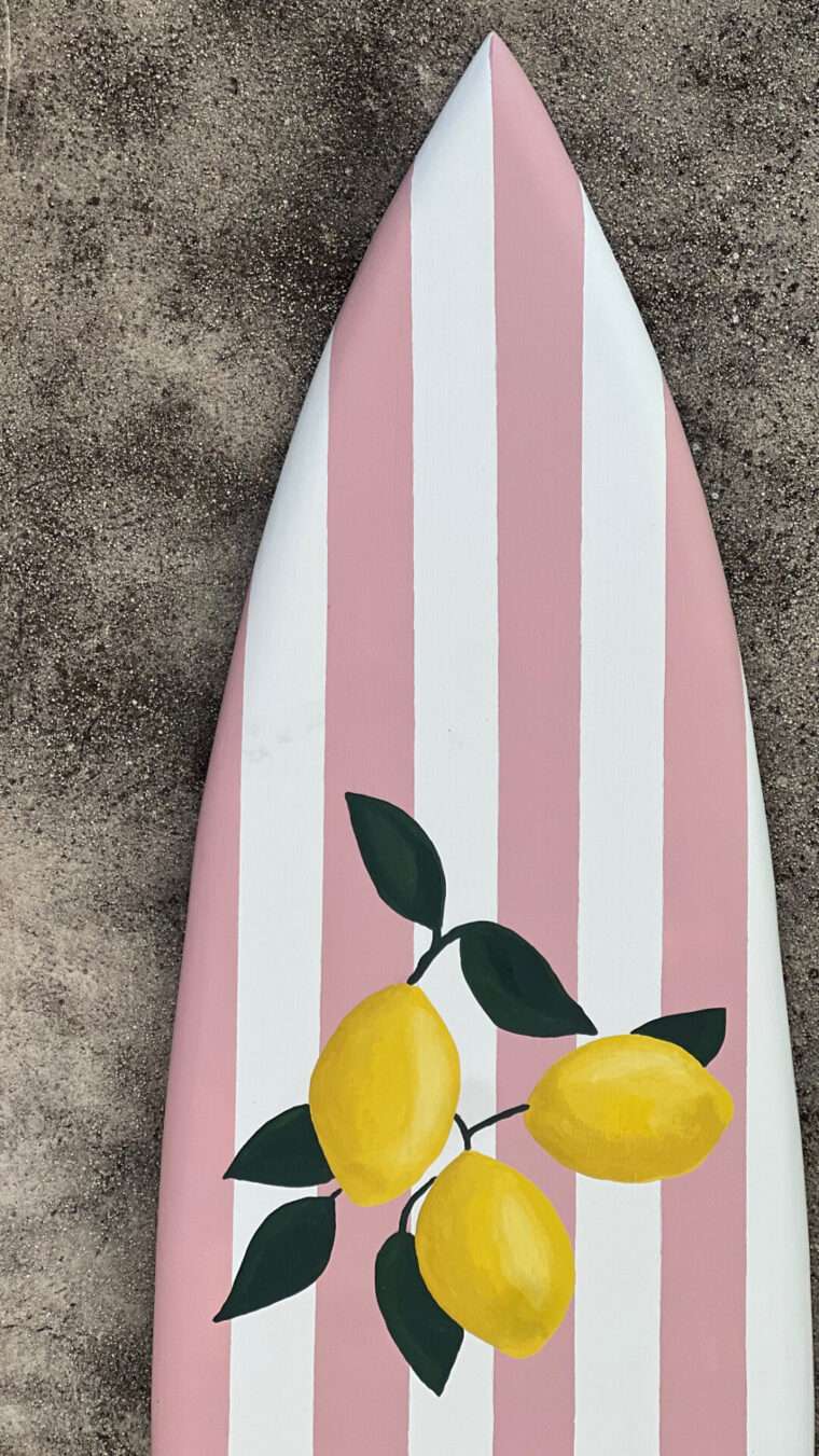 planche de surf decorative decoration murale originale tableau peinture artisanat