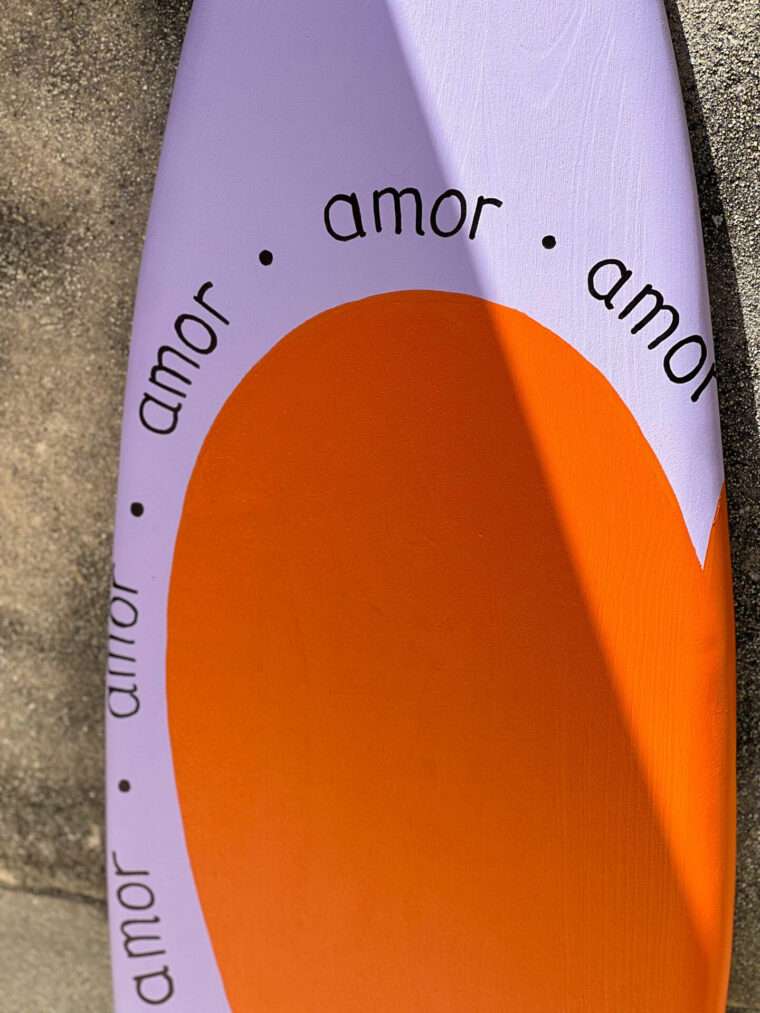 Planche demi coeur Lila /orange – Image 3