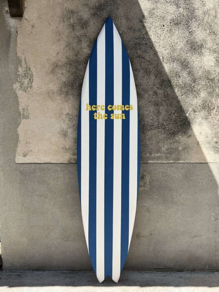 Planche rayures "Here comes the sun"