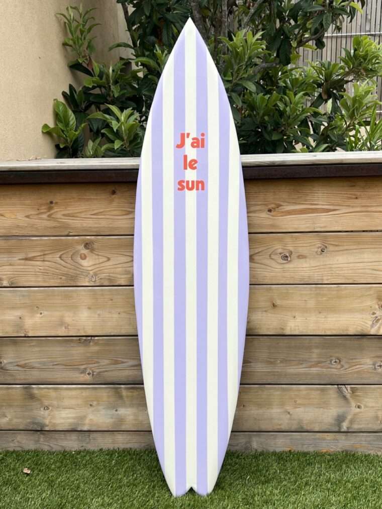 Planche rayures "J'ai le sun"