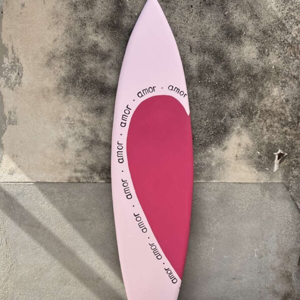 Planche demi coeur rose pale/fushia Planche demi coeur rose pale/fushia