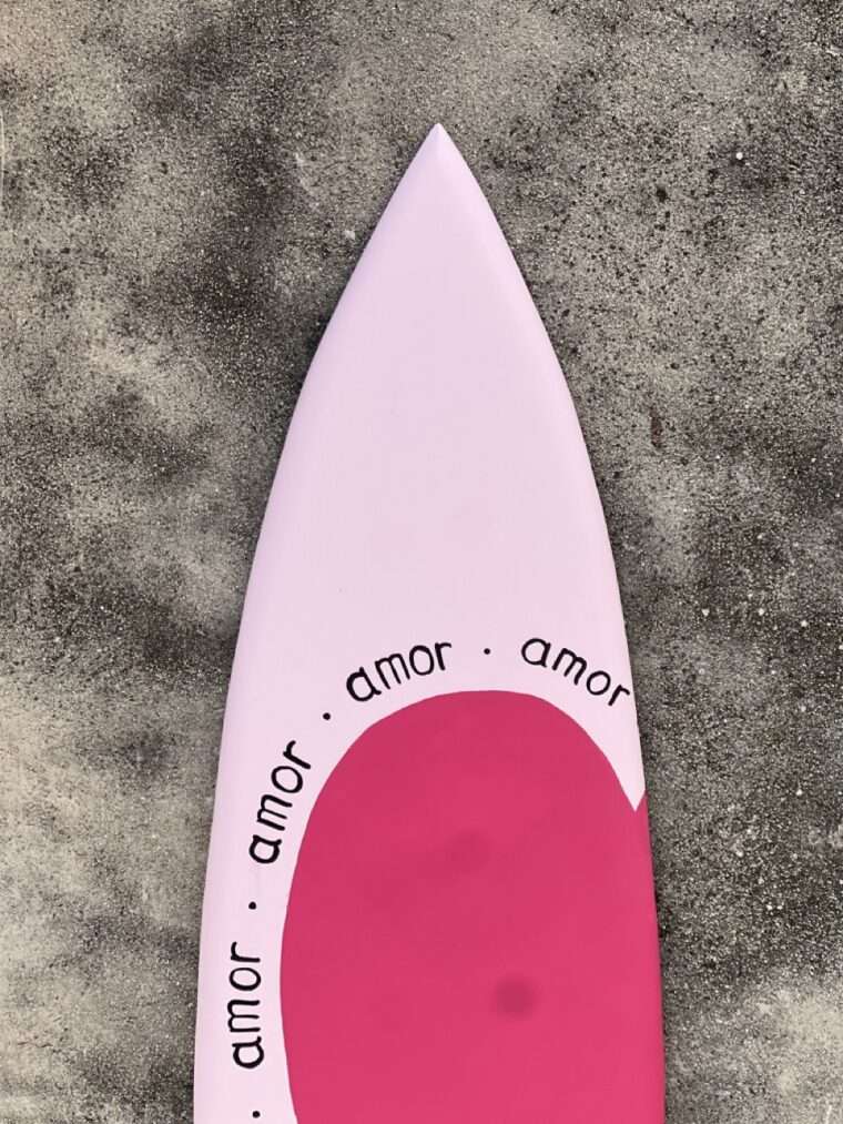 Planche demi coeur rose pale/fushia – Image 5
