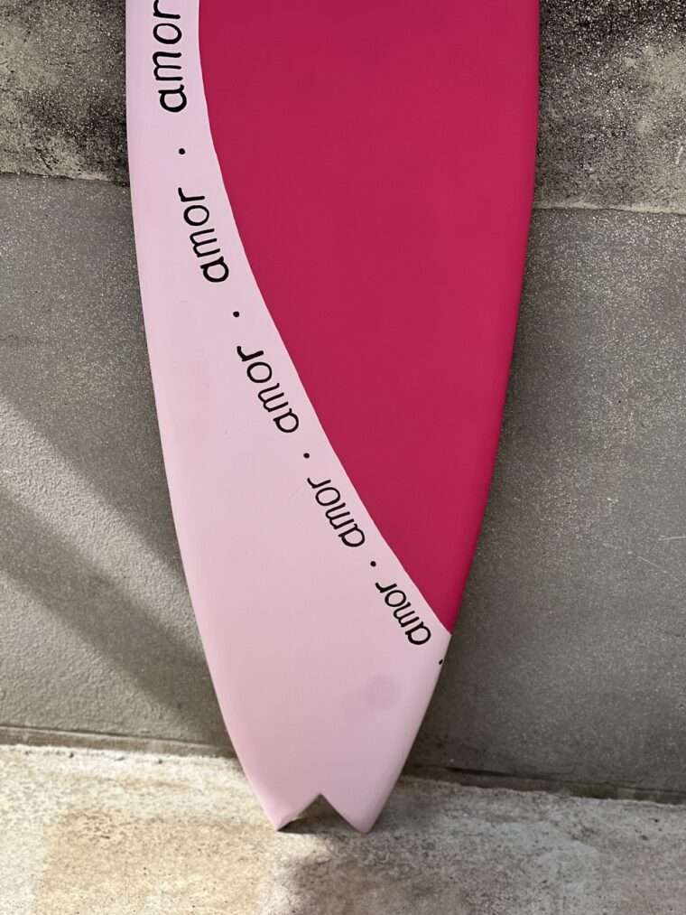Planche demi coeur rose pale/fushia – Image 4