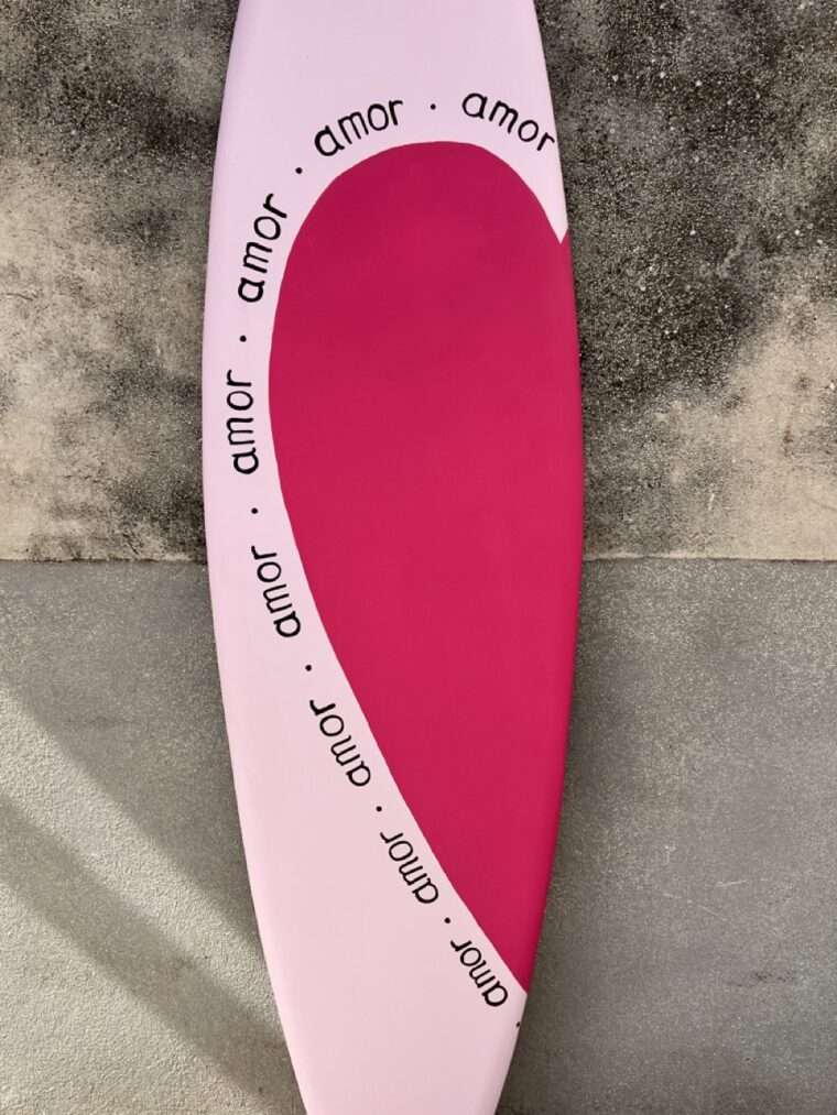 Planche demi coeur rose pale/fushia – Image 3