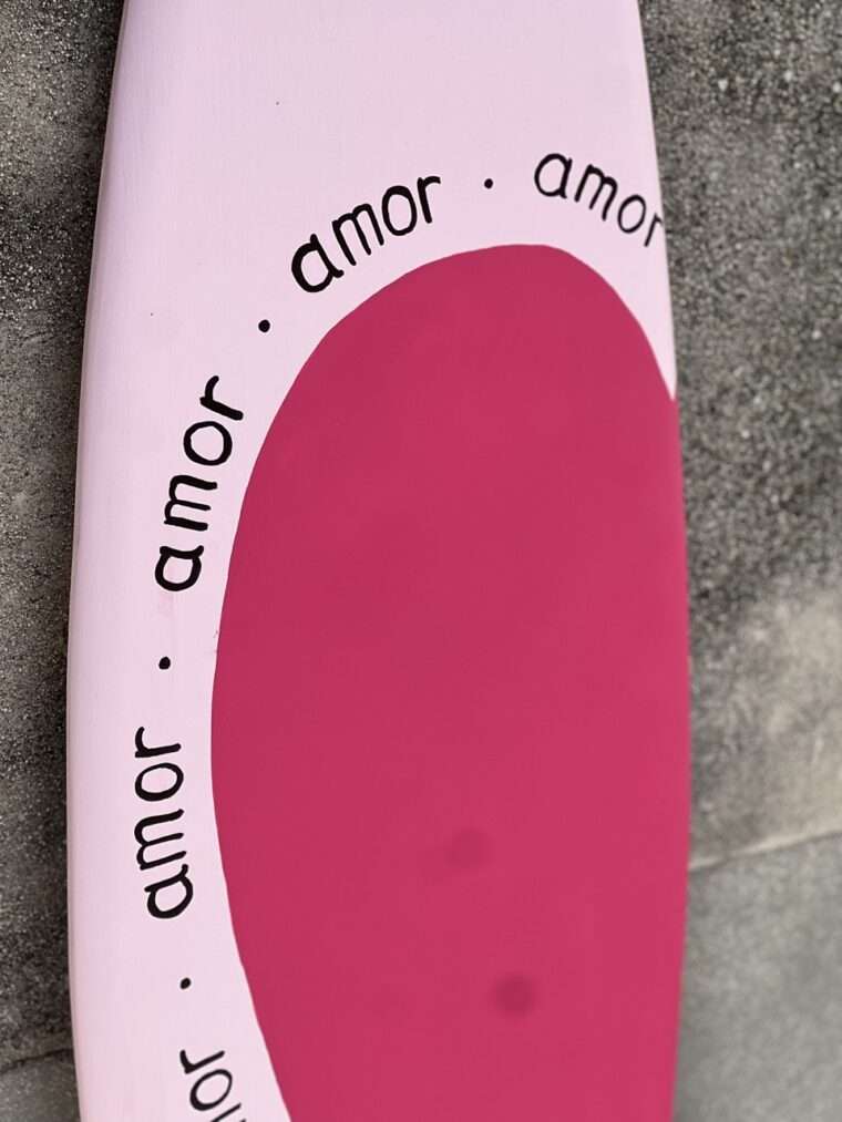 Planche demi coeur rose pale/fushia – Image 2