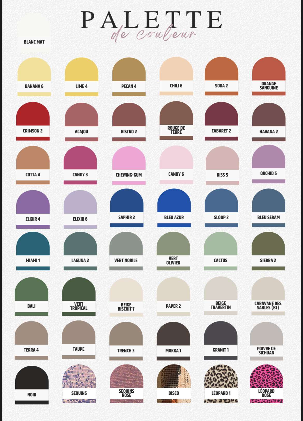 palette couleur
