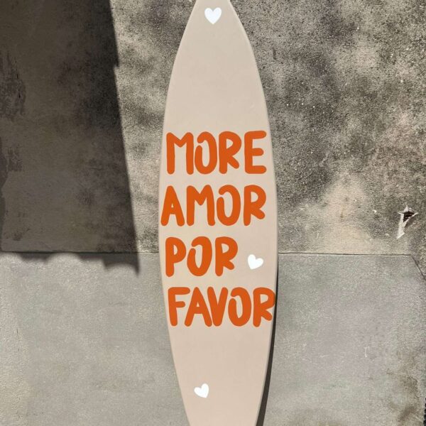 Planche « More Amor por favor » fond Beige Planche « More Amor por favor » fond Beige
